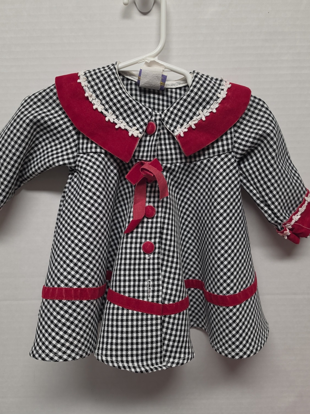 Vintage Sweet Kids Houndstooth Holiday Dress